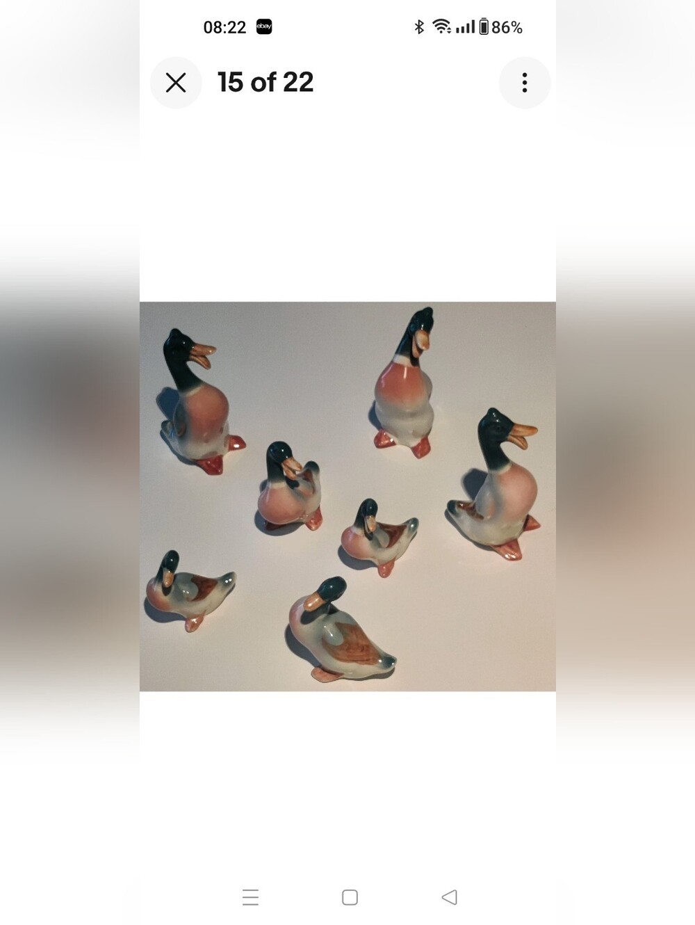 Beswick Mallard Duck Figurines Vintage 1950's English Porcelain Seven Pieces